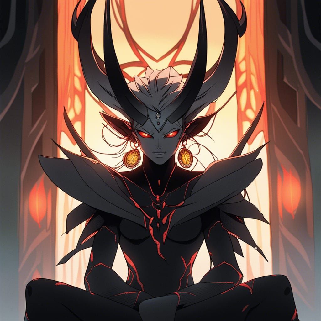 Shadow Monster Emerges in Anime Style