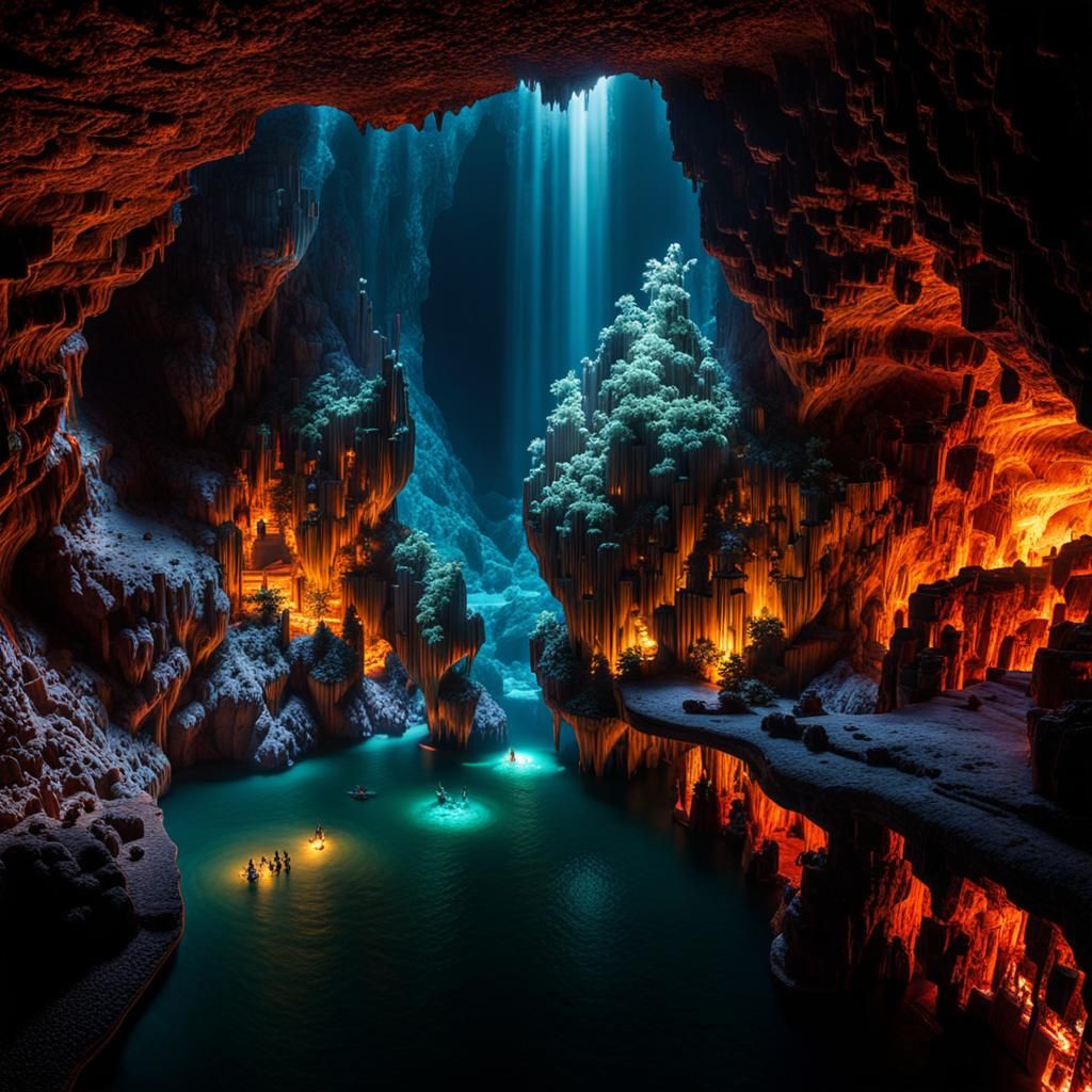 Naica crystal cave in Mexico,