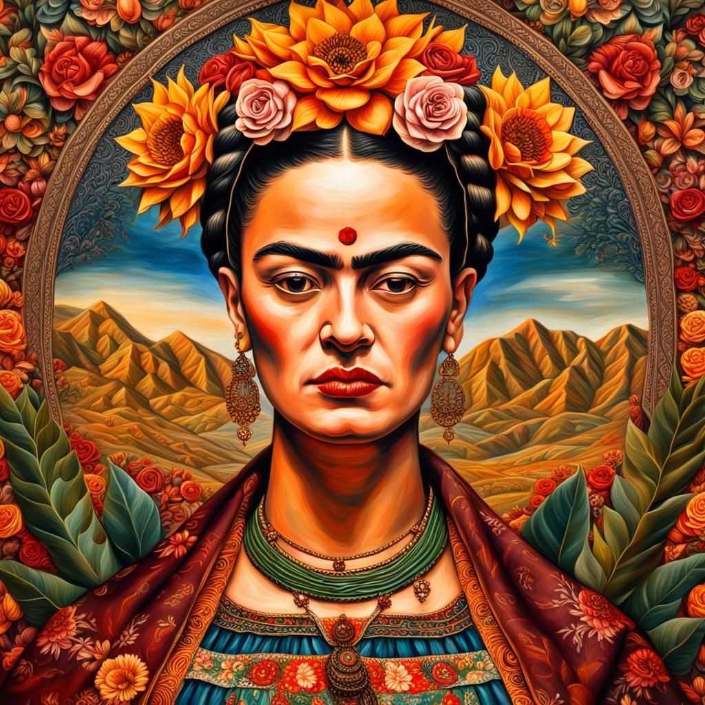 Frida Kahlo as Mother of God Painting