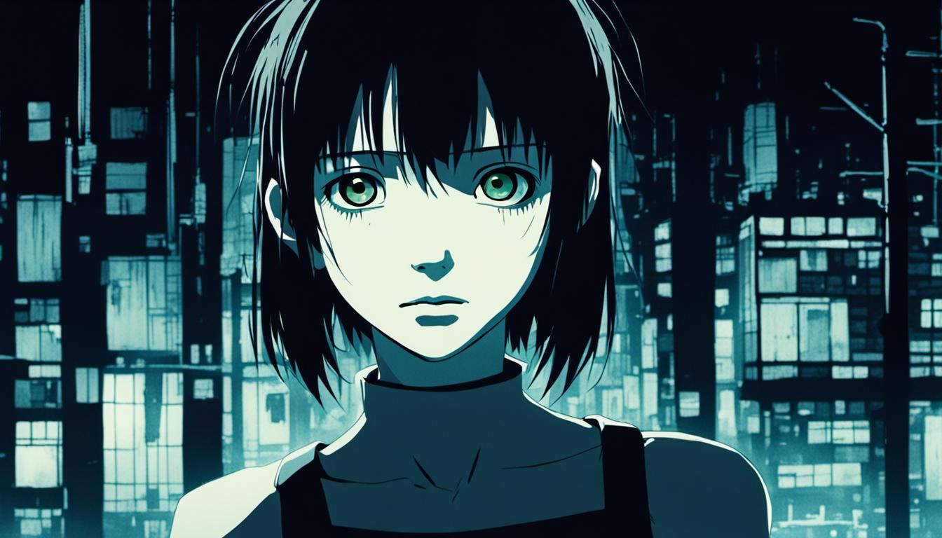 Surreal Horror Scene in Lain's Psychological Aesthetic