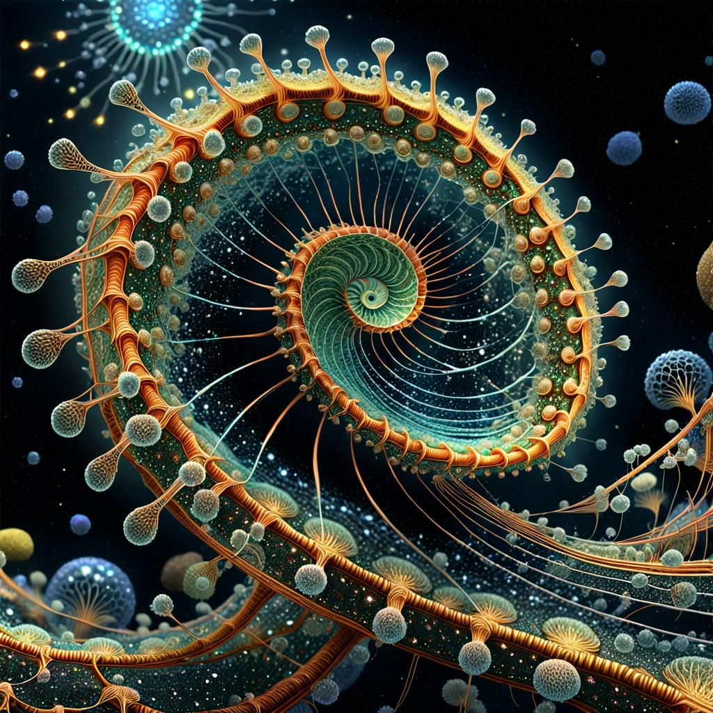 Microscopic Space Creature with Fractal Details