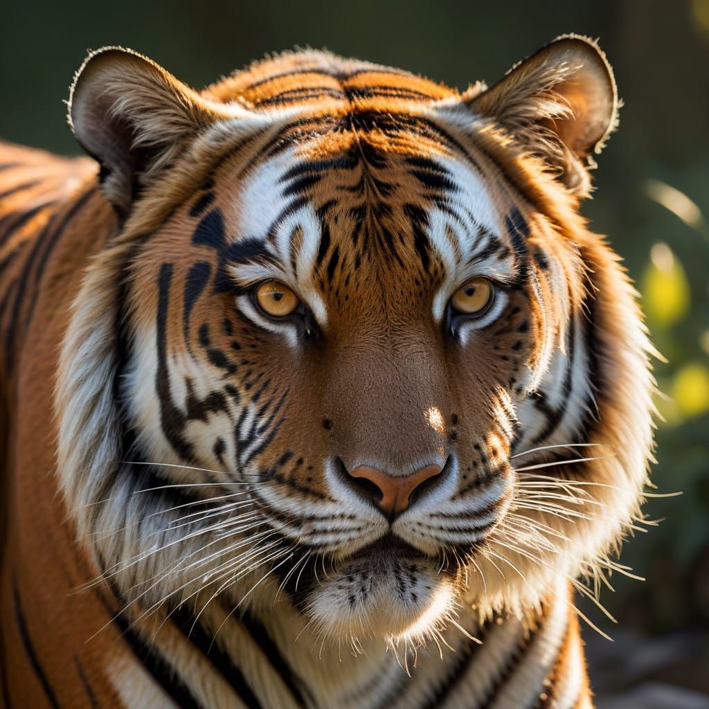 Majestic Tiger Portrait in Morning Light