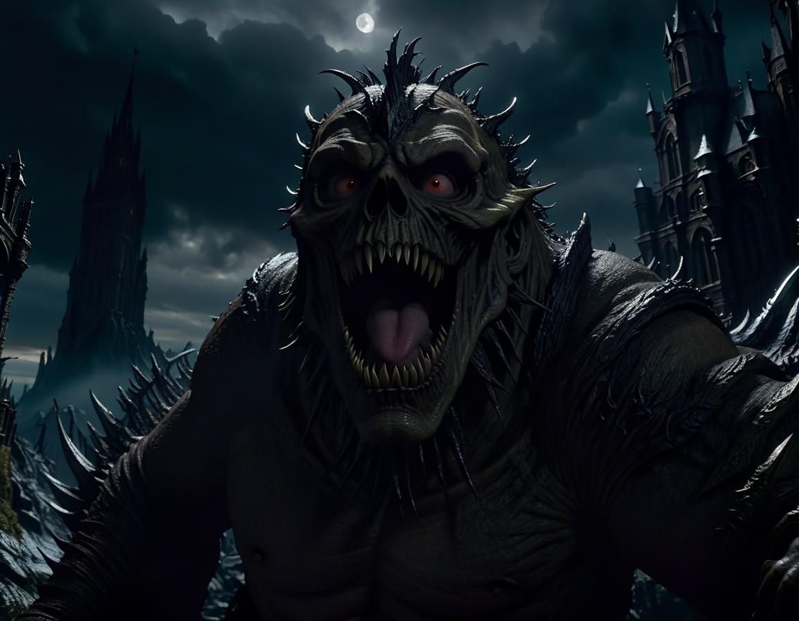 Dramatic Sea Battle as an Oil Painting