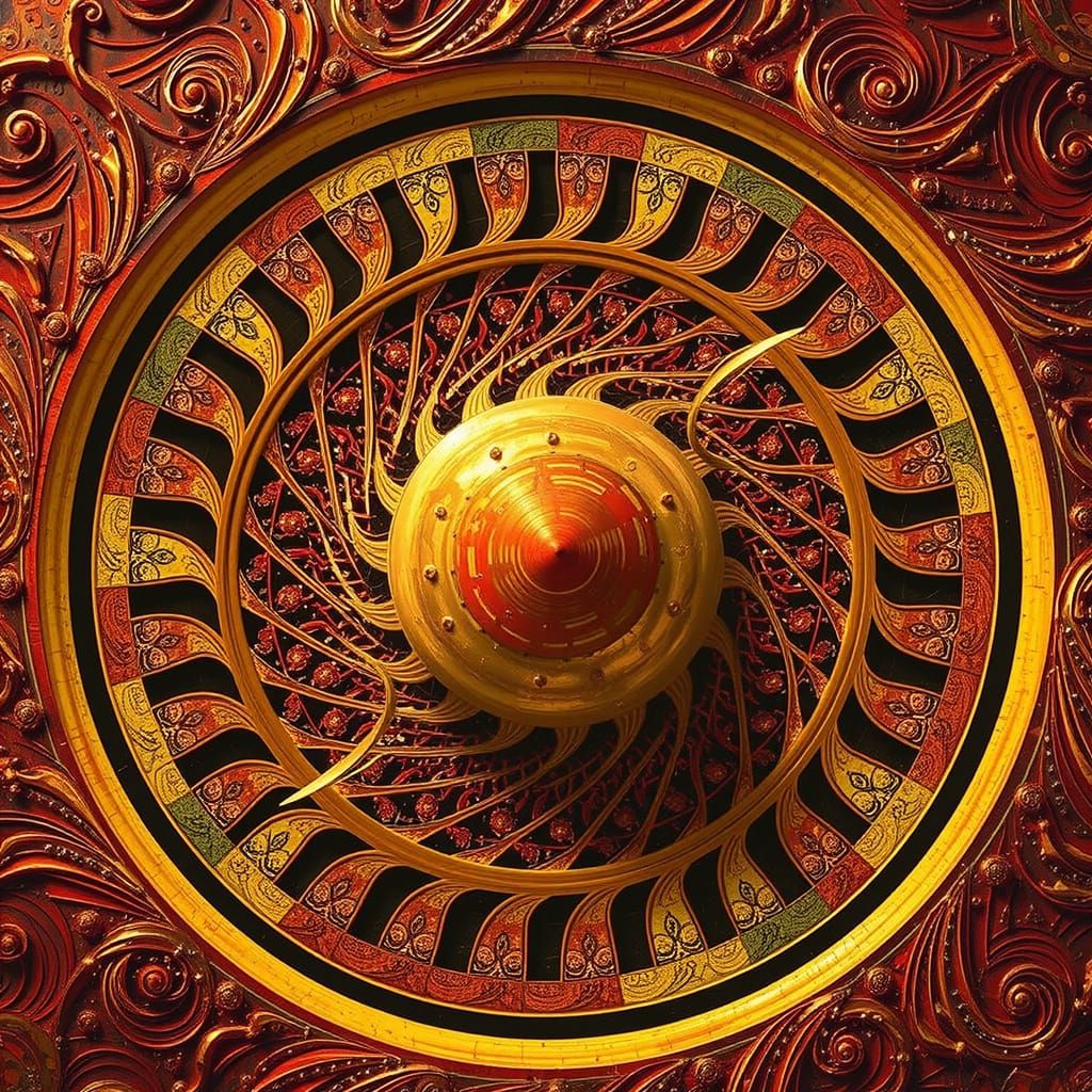 Abstract Spiral Motion Art