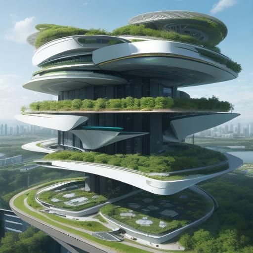 Futuristic Biomimetic Green Sustainable Energy Penthouses