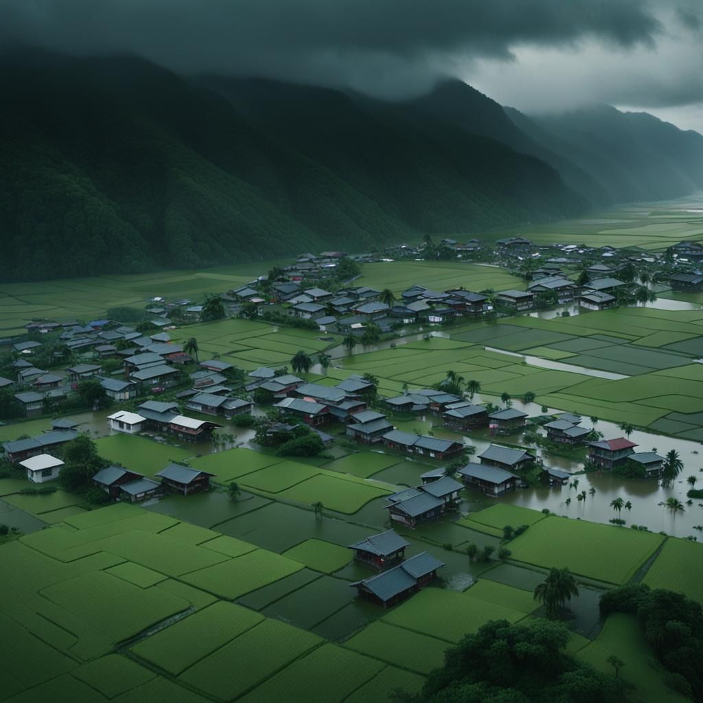 Taiwan Village Hit by Tropical Cyclone