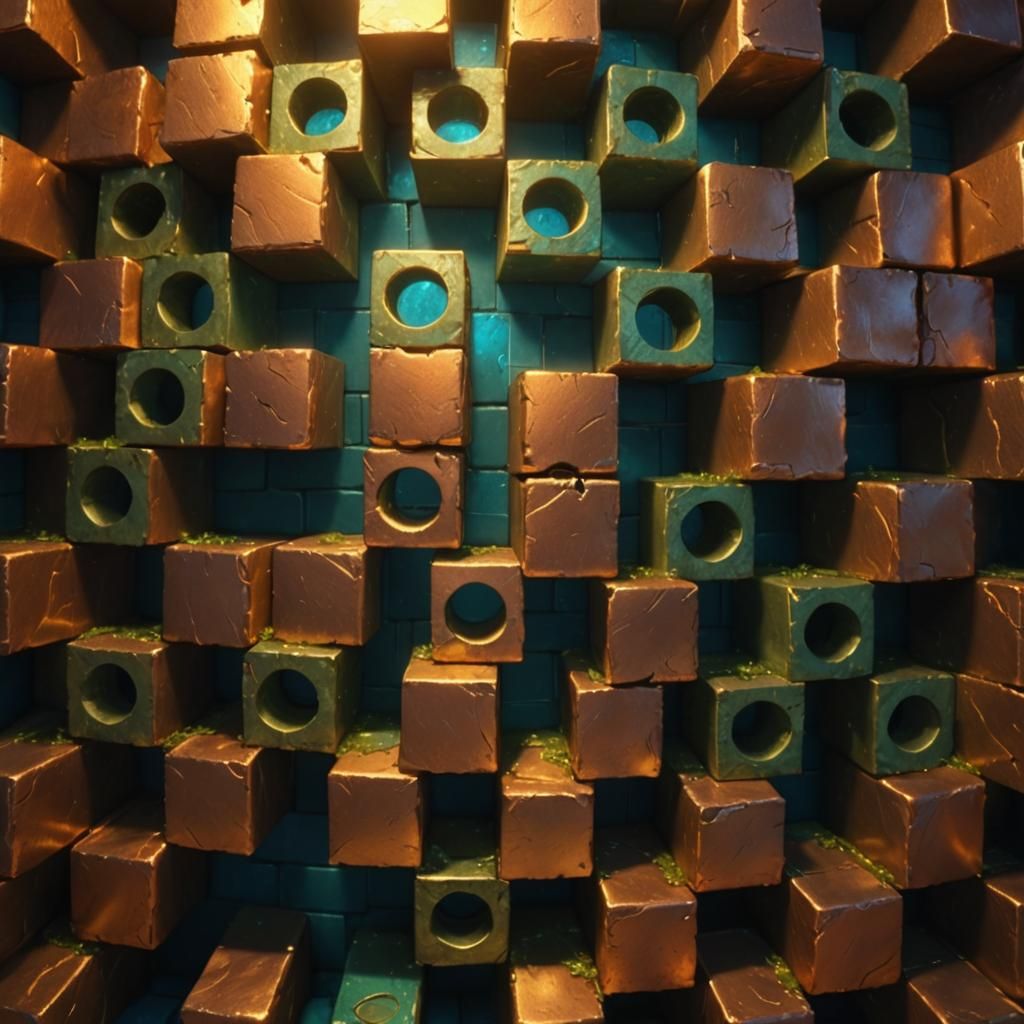 Mystical Copper Archway with Radiant Blues