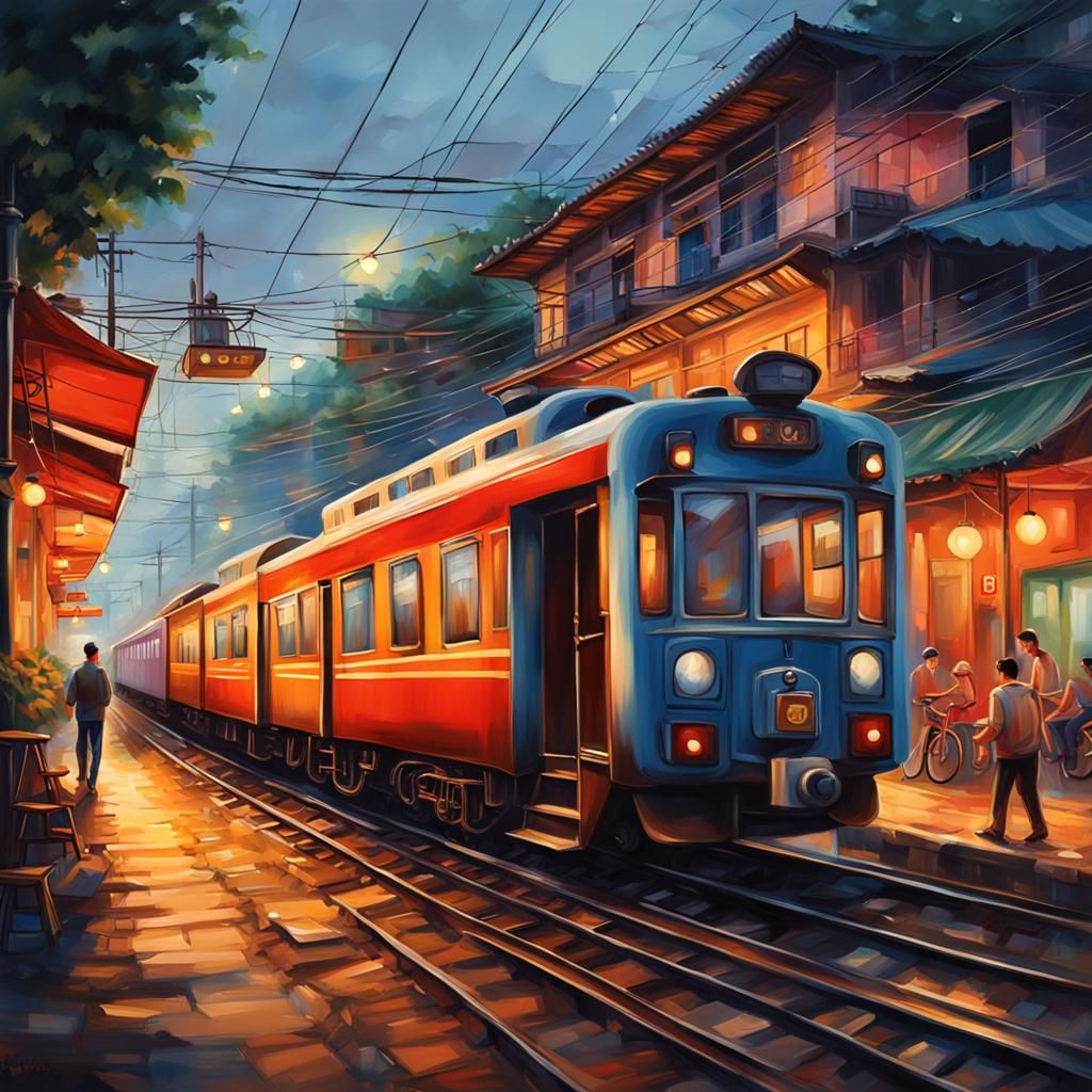 Hanoi train street coffee