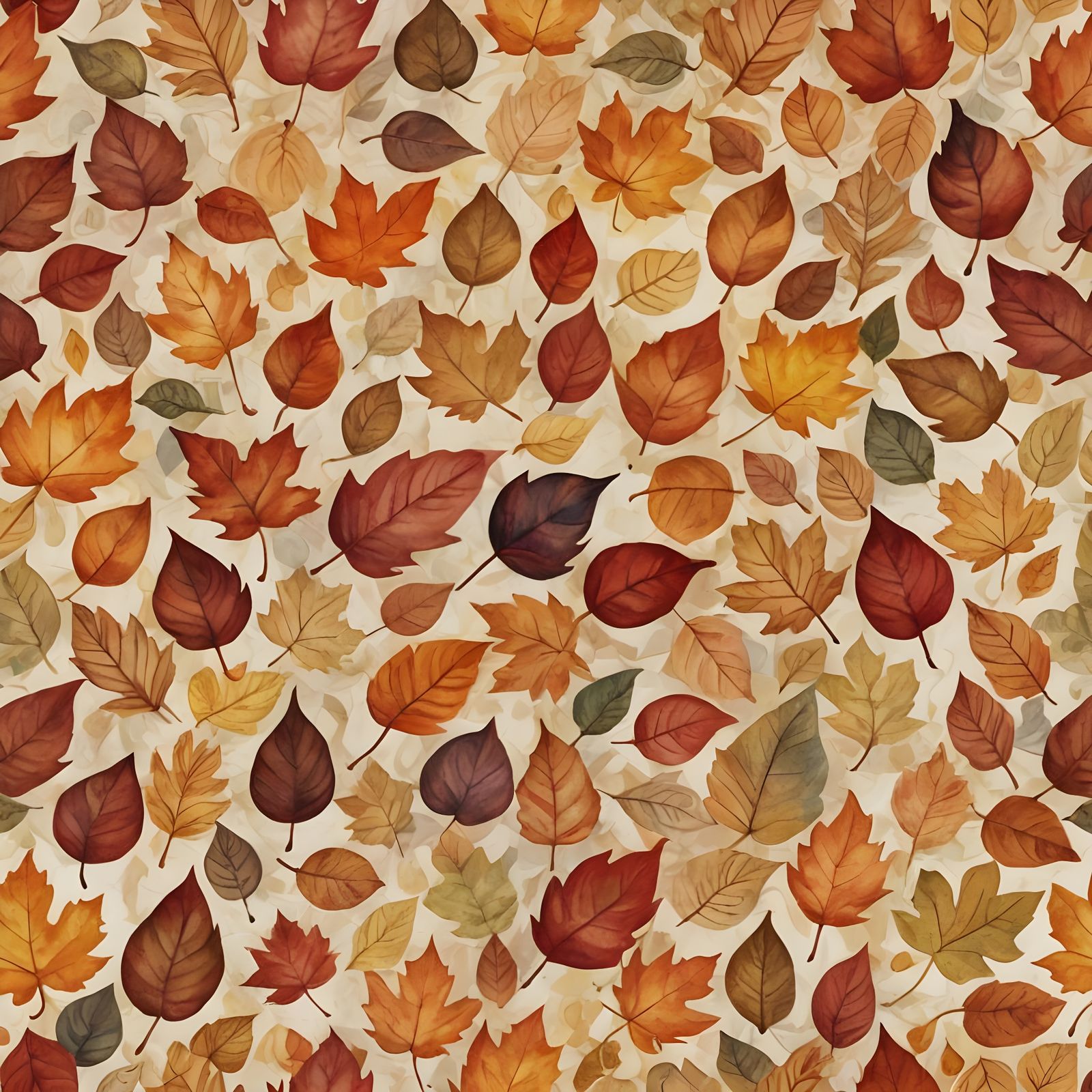 Autumn Leaves Fabric Pattern Design