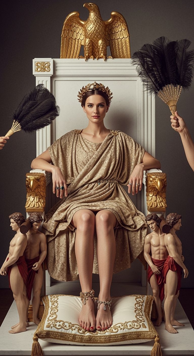 Empress on Eagle Throne in Professional Photography Style