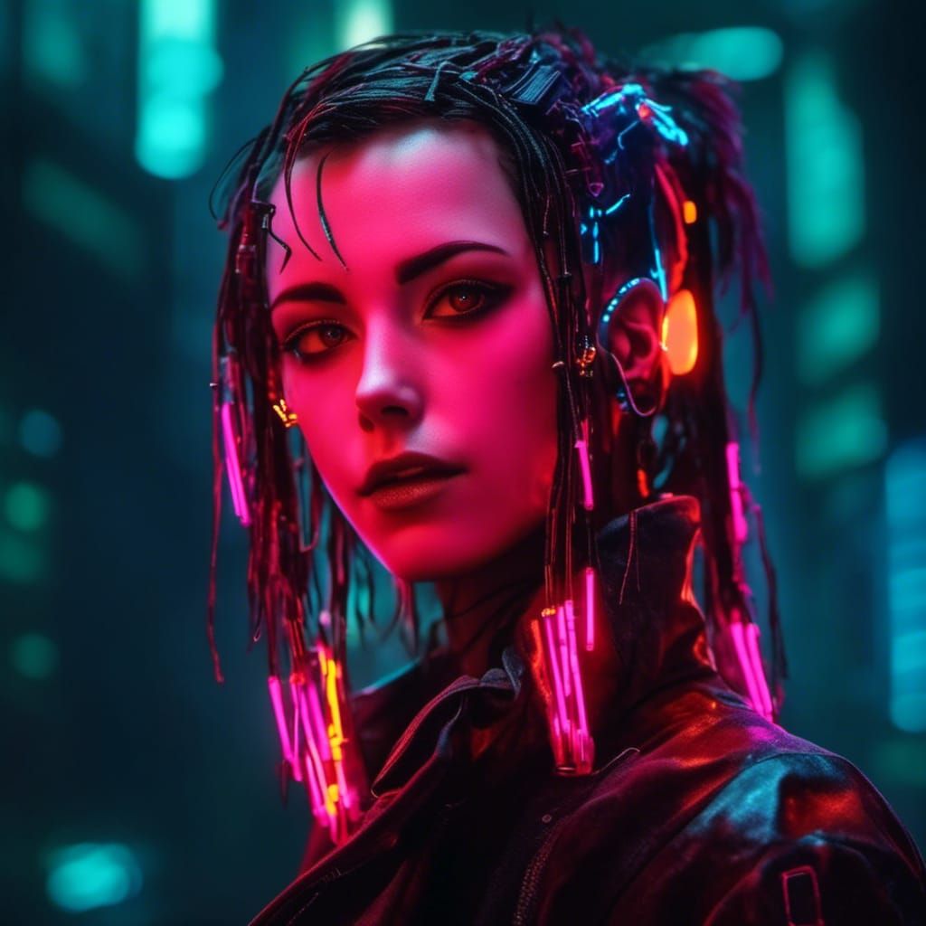 AI artificial lifeform female avatar of the ma <lora:CYBERPU...