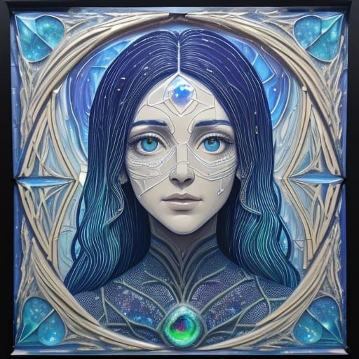 Expressionist Oil Painting: Woman with Soulful Stare