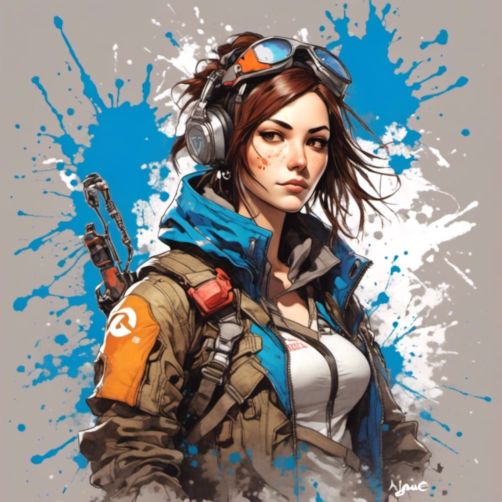 Janice: New Overwatch Character in Graffiti Style
