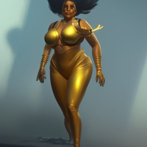 Golden Woman: Hyperdetailed Concept Art