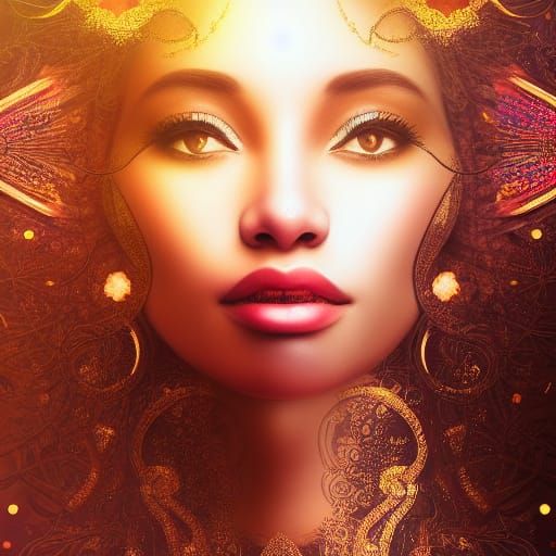 Winter Solstice Goddess in Digital Collage