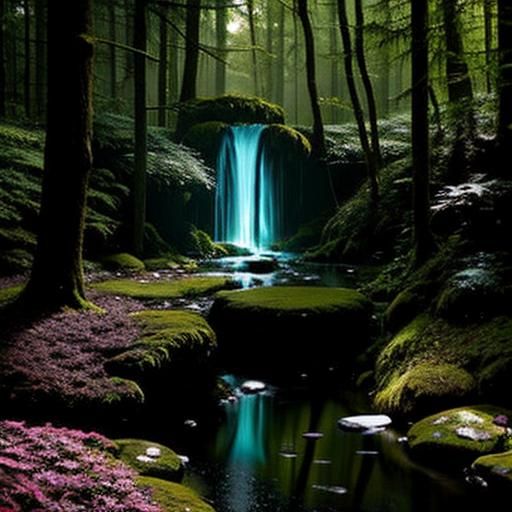 Fairy Sanctuary in Ancient Biome, Egon Schiele Style