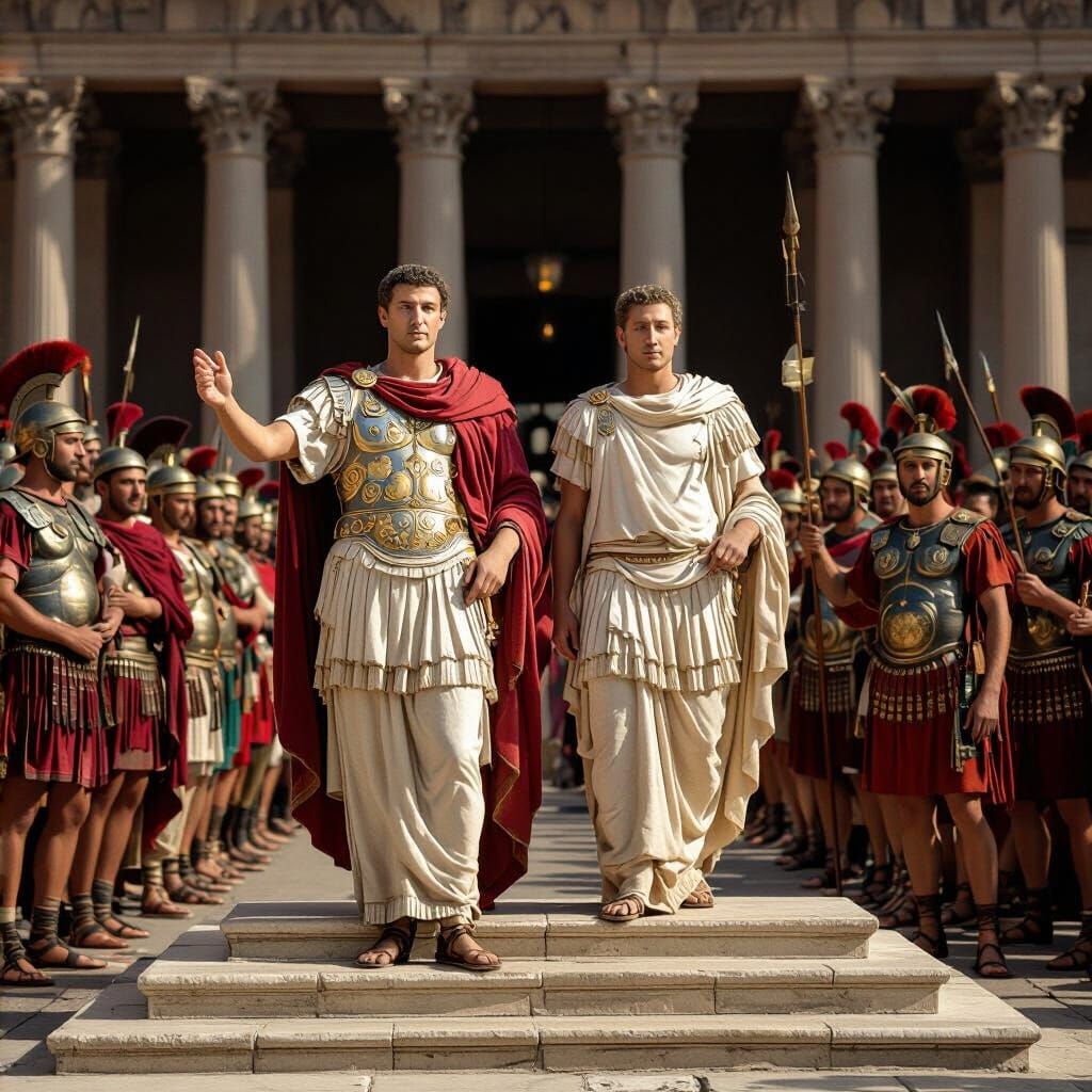 Augustus Ascends to Power in Epic Roman Scene