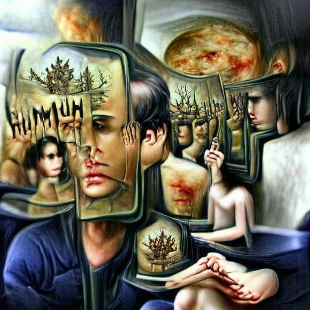 Surreal Landscape of Self-Harm and Watching Mirrors