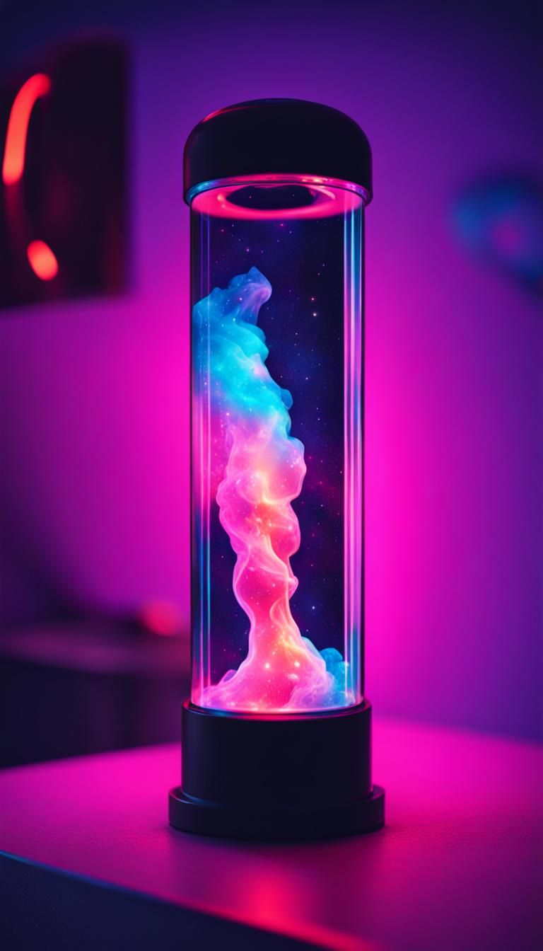 Galaxy in a Lava Lamp: Synthwave Neon Art