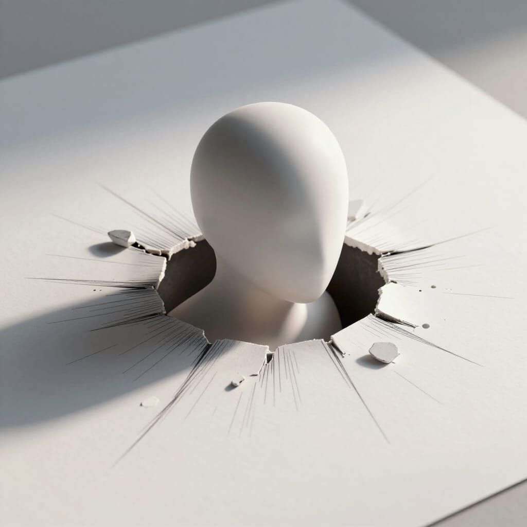 Hyperrealistic 3D Object Emerges from 2D Illustration