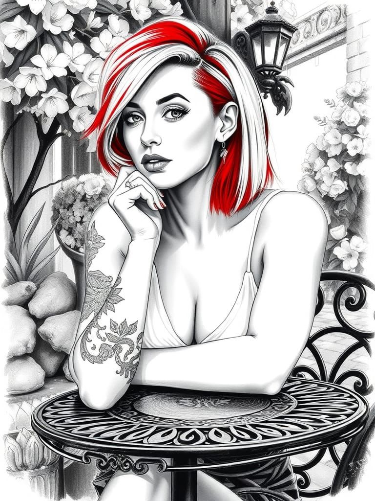 A Modern Woman in Black and White