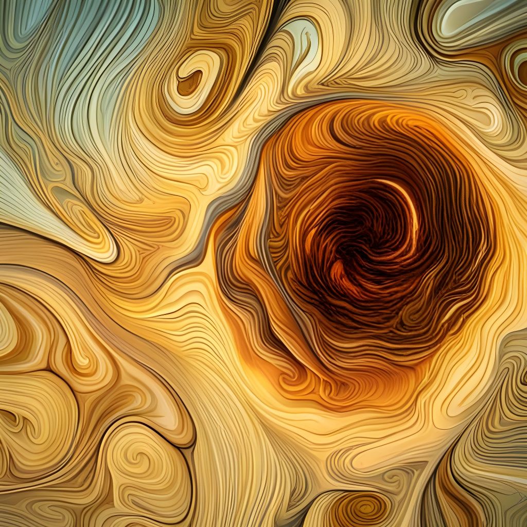Jupiter's Great Red Spot in Detailed Abstract Art