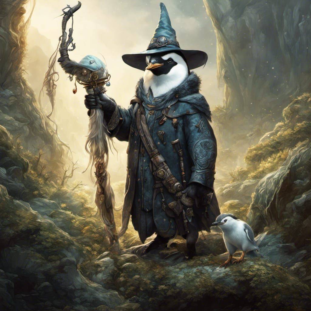 Penguin Wizard, with sidekick