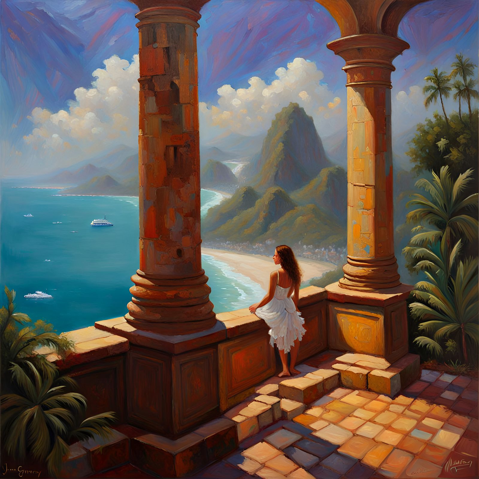 Rio de Janeiro Dreamlike Oil Painting