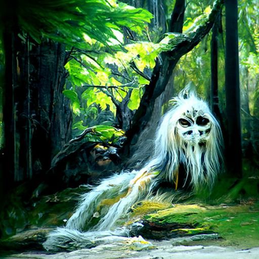 Ethereal Forest Spirit in Oil Painting Style