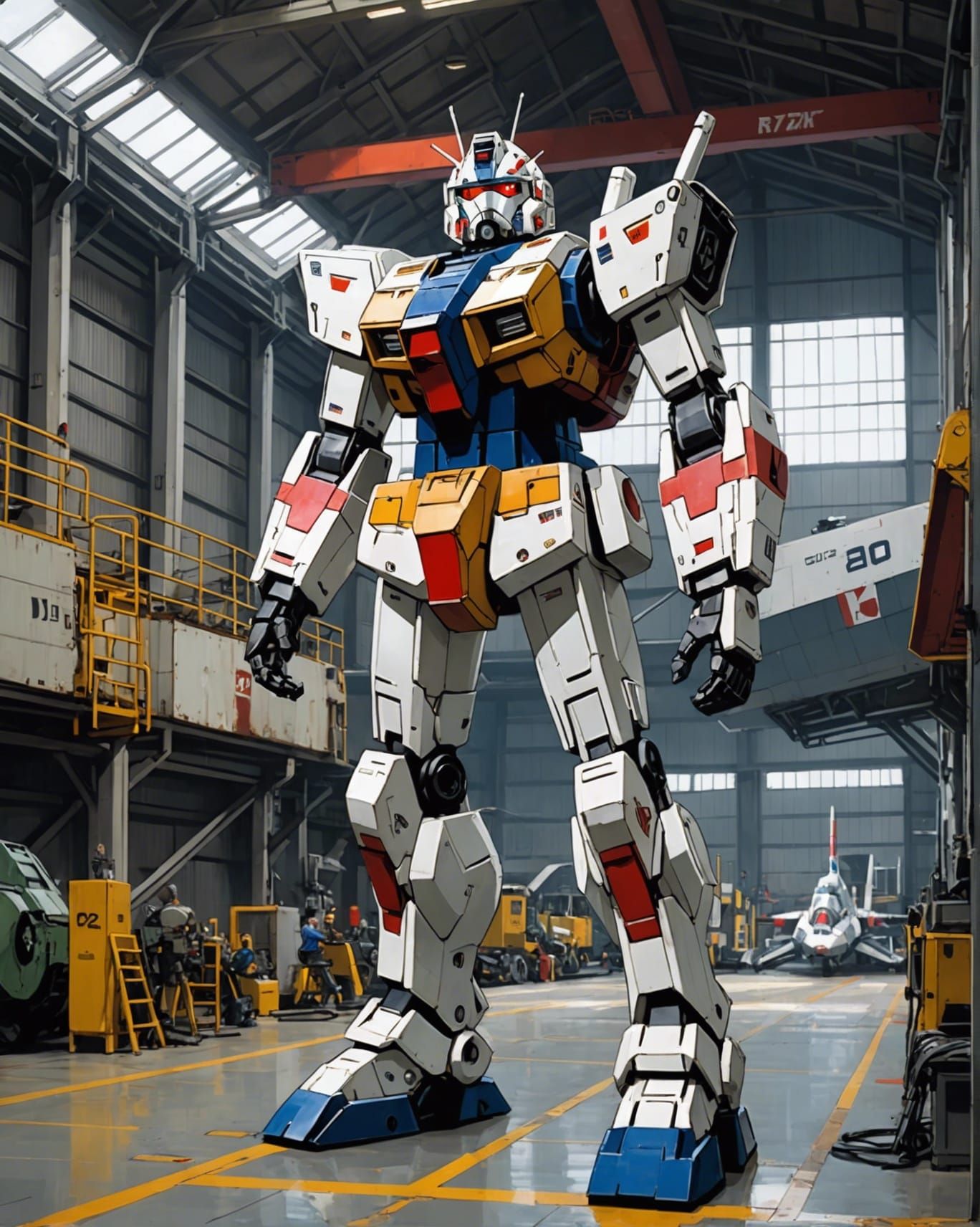 Gundam Prepares for Launch: Comic Book Art