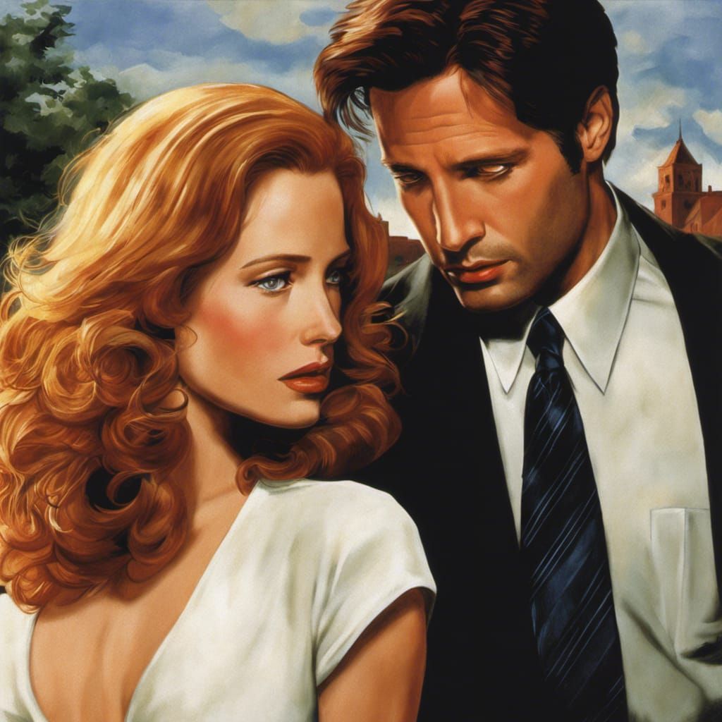 FBI Agents' Forbidden Love, Hyperrealistic Art