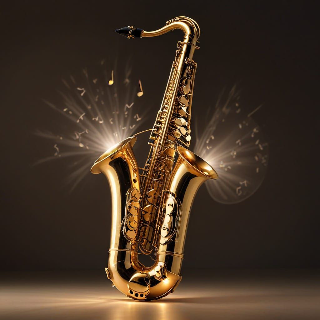 Ethereal Saxophone Melodies in Moonlit Night