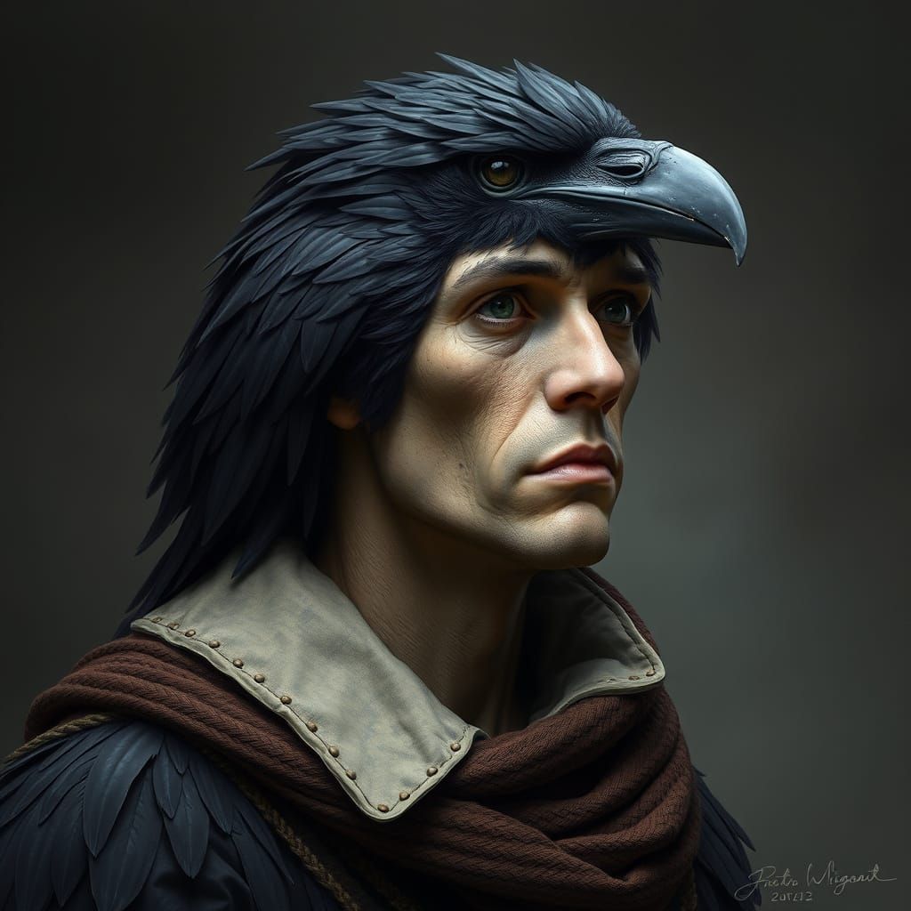 Avian Humanoid Emerges from Crowline Ancestry