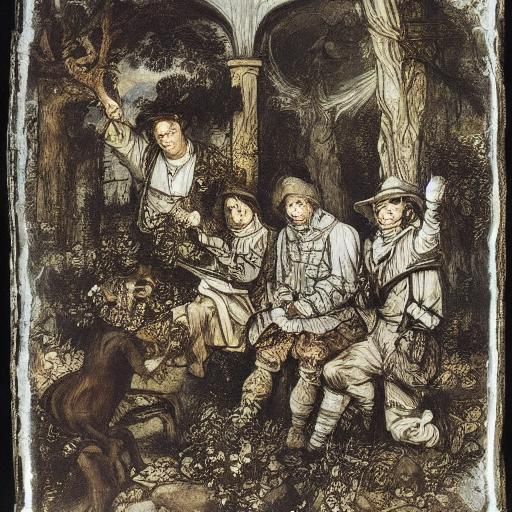 Silent Hearts: An Allegory in the Style of Old Masters