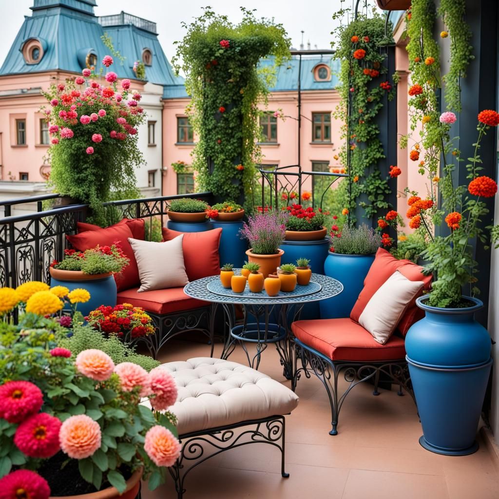 Urban Kyiv Rooftop Terrace Garden Too