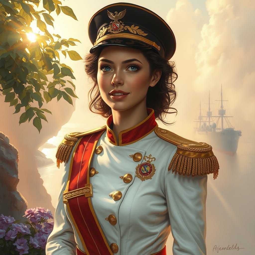 Regal Woman in Warm Light