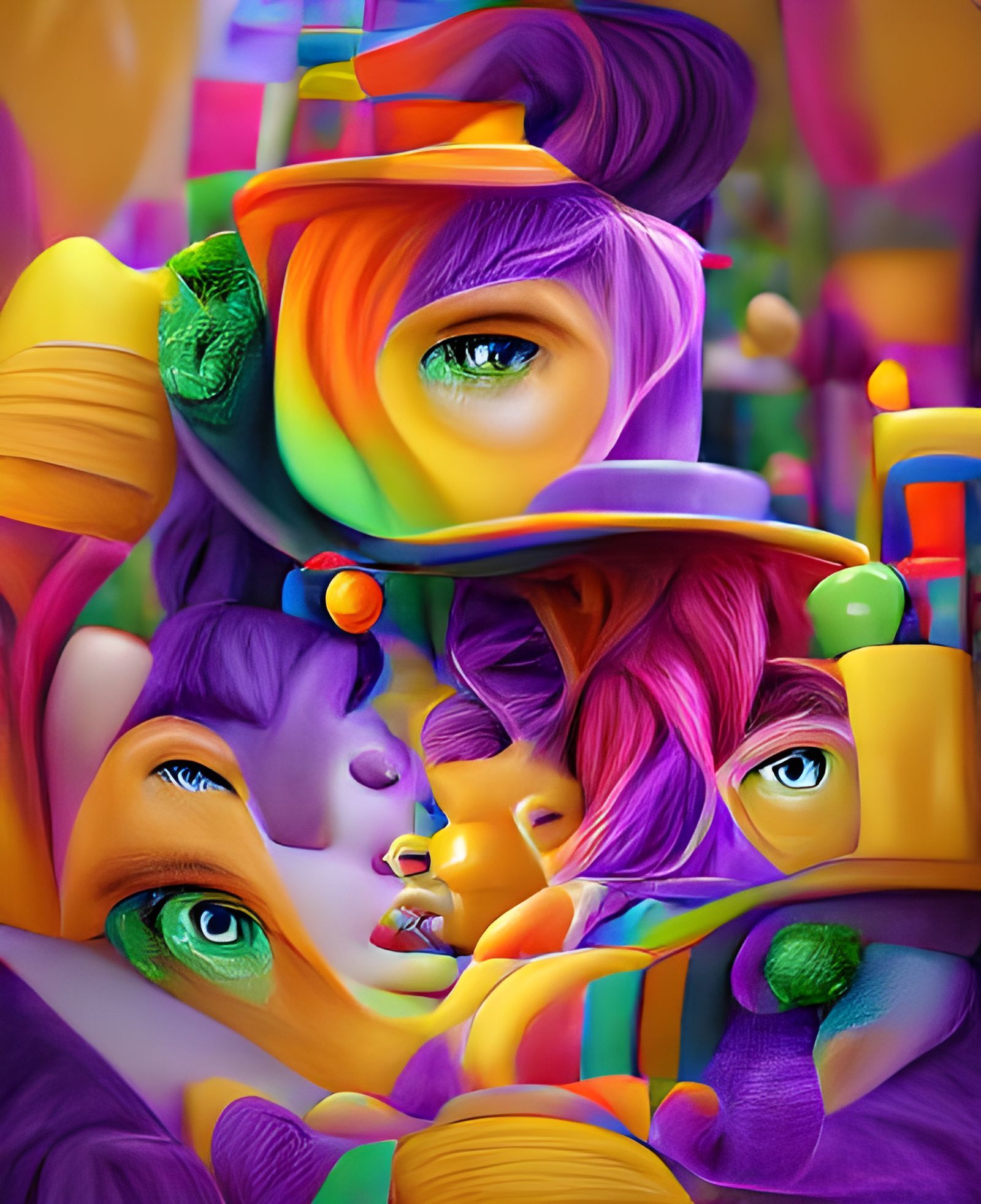 Colorful 3D Storybook World of Imagination
