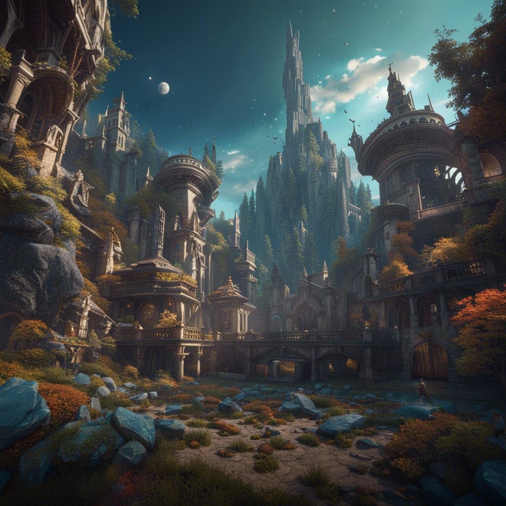 Fantastical Future Landscape in Deep Color