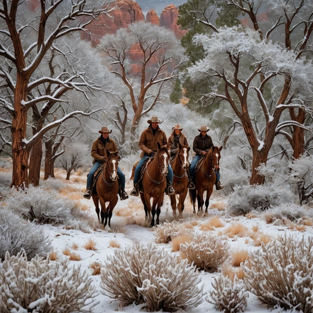 Cowboys in Winter Wonderland: Fantasy Concept Art