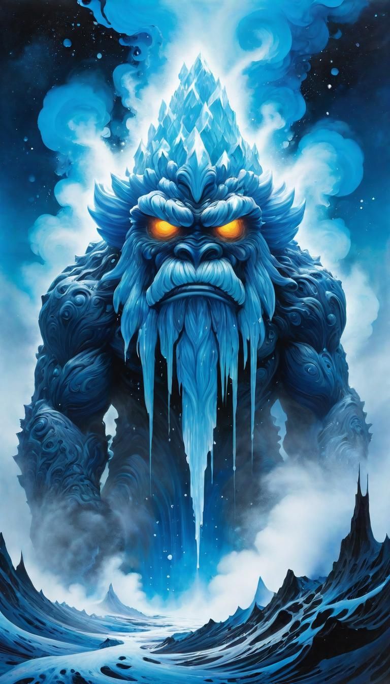 Indestructible Ice Giant in Galactic Misty Fog
