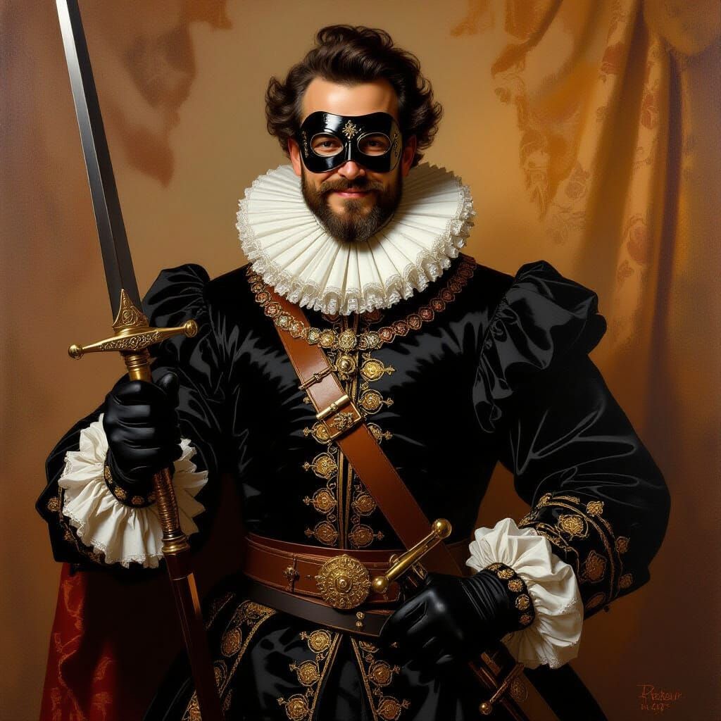 Old Master Oil Painting of a Smiling Courtier