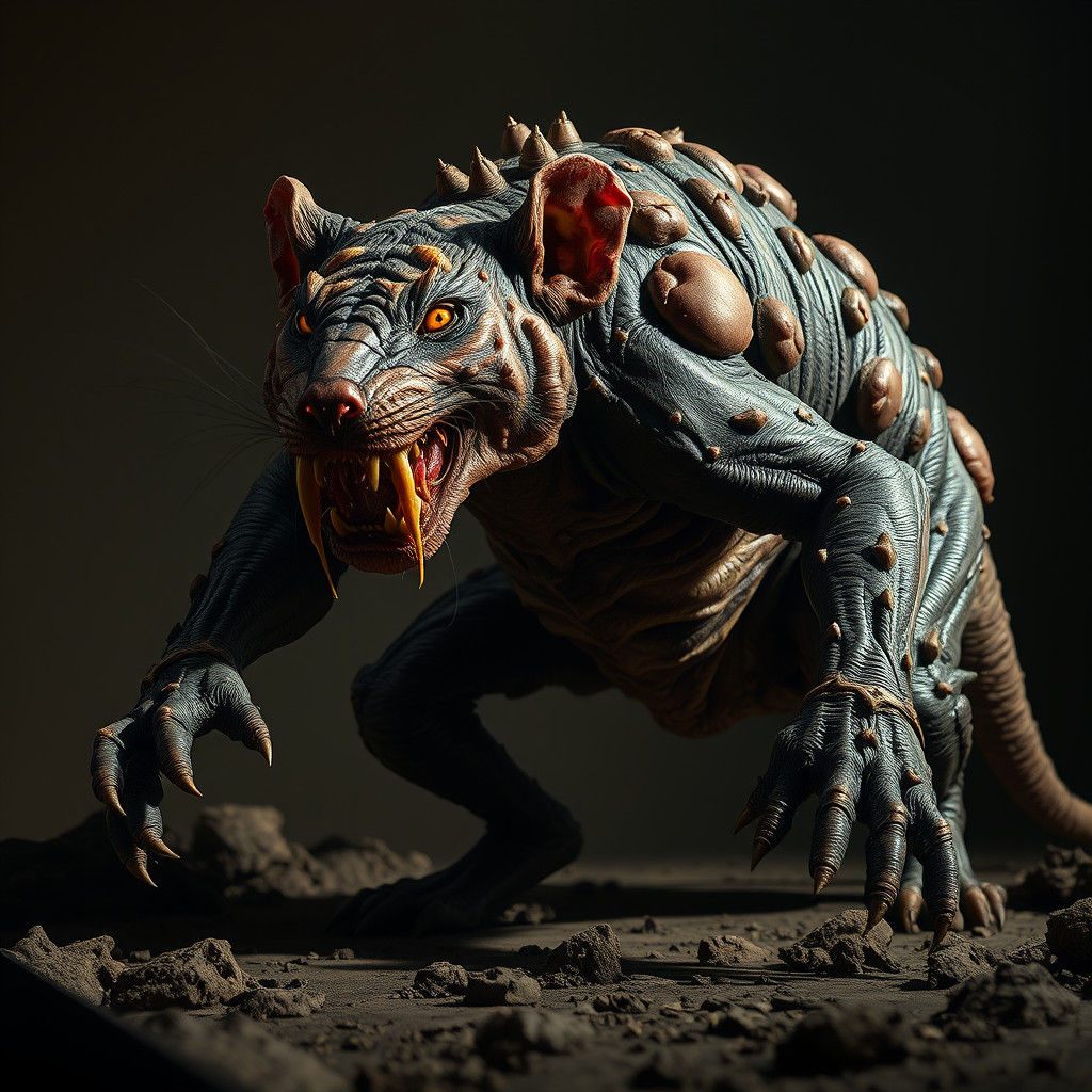 Terrifying Rat-Tiger Hybrid with Tumors: Photographic Realis...