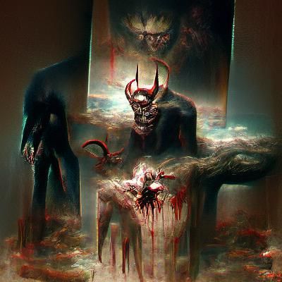 Sinister Depiction of Gods, Mankind, and Demons