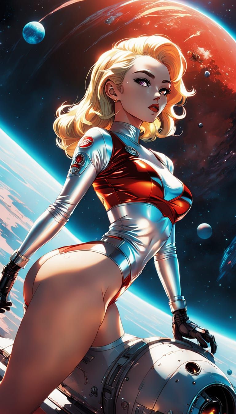 Nuka-Lady in Futuristic Pin-Up Pose