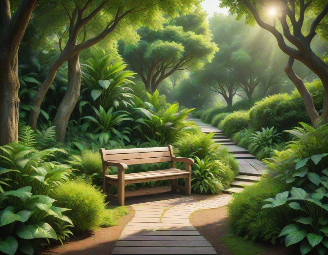 Serene Woodland Path in Impressive Symmetry