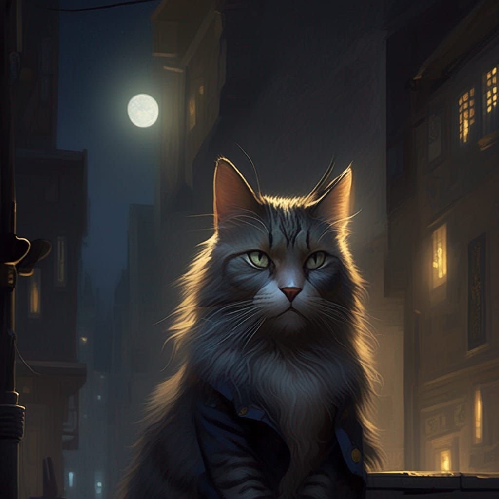 A Feline Night Watchman