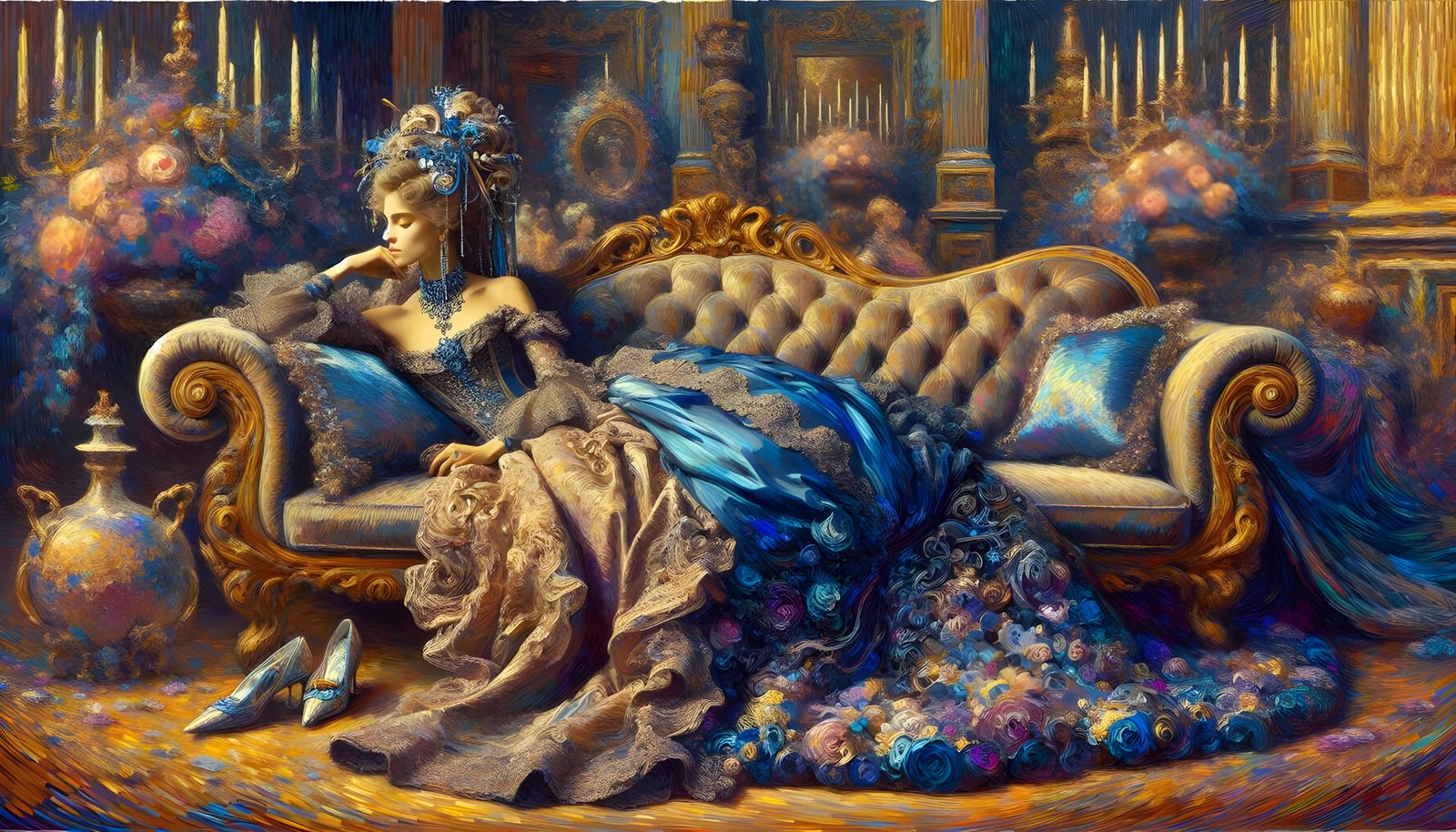 Elegant Victorian Aristocrat in Impressionist Style