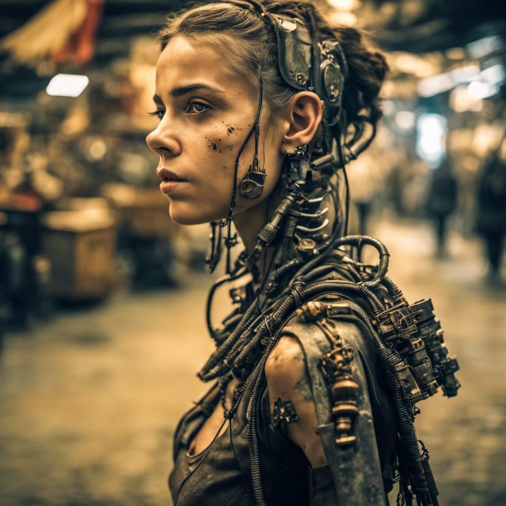 Post-Apocalyptic Steampunk Mecha Girl in Istanbul