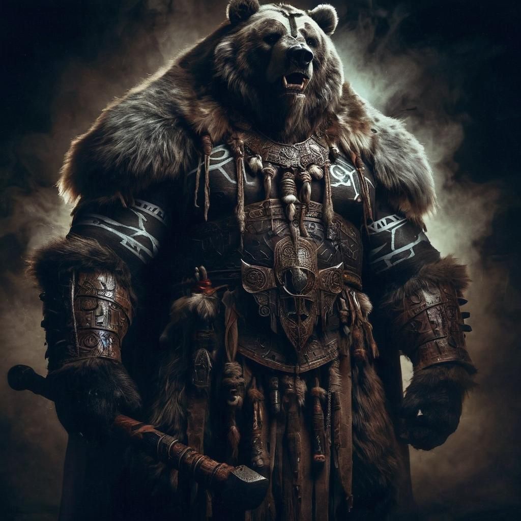 Giant Kodiak Bear Berserker in Elemental Darkness