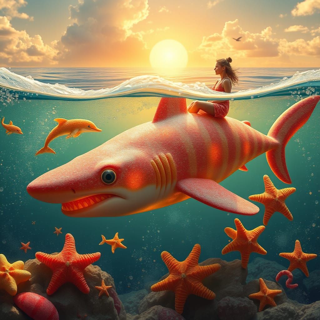 Soda Ocean with Candy Dolphins